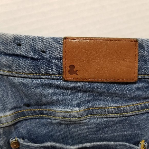 H&M shorts 36 EUR 6 US denim jean side split shortie stretch summer &Shorts - Picture 6 of 15